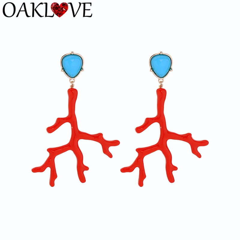 Fashion Red Enamel Coral Resin Antlers Branch Drop Dangle Earrings for Women Acrylic Earring Female Gifts Accessories
Fashion Red Enamel Coral Resin Antlers Branch Drop Dangle Earrings for Women Acrylic Earring Female Gifts Accessories