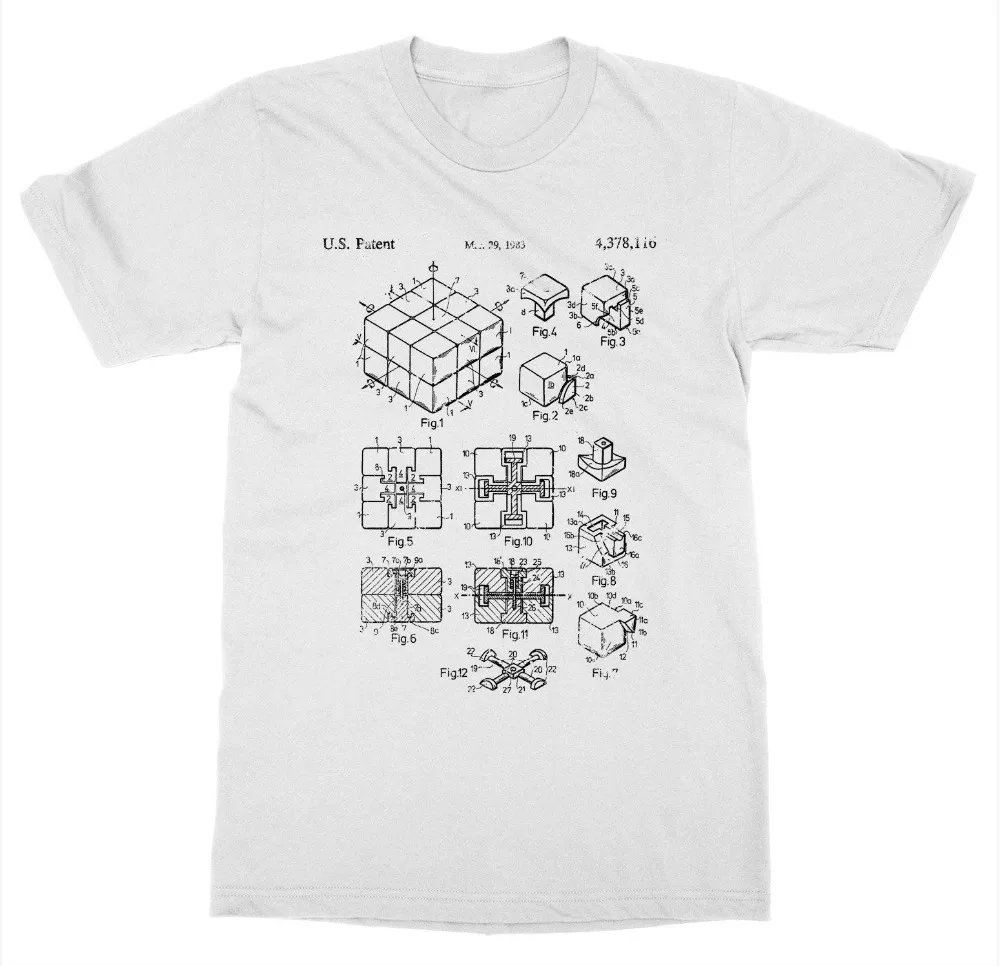 Hot Sale Men T Shirt Fashion Rubik's Cube Patent T-Shirt Smart Puzzle Invent New Advance Trademark Protect Summer O-Neck Tops
Hot Sale Men T Shirt Fashion Rubik's Cube Patent T-Shirt Smart Puzzle Invent New Advance Trademark Protect Summer O-Neck Tops