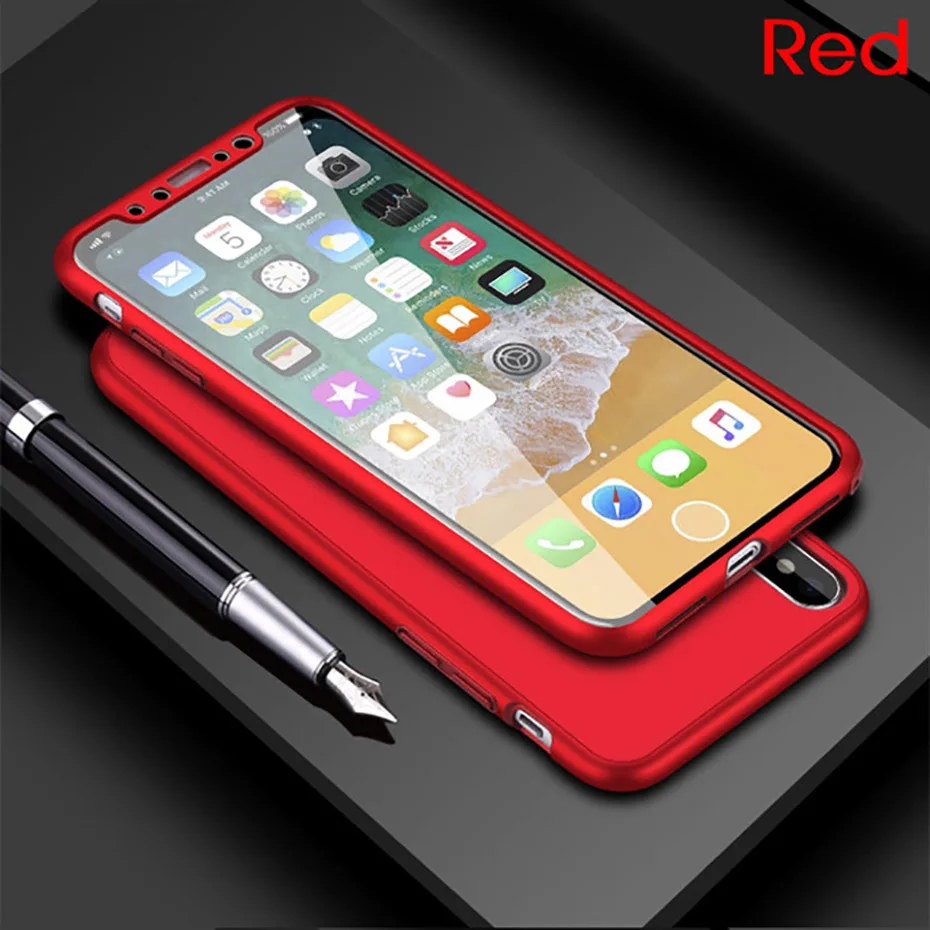 YAMIZOO Case For iPhone 6 6s 7 8 x Case For iPhone 7 8 6 6s Plus Case 360 Full Body Protective Phone Cases Silicone Soft Coque x (10)