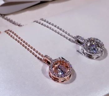 Fashion 925 Sterling Silver Sparkling Dance Round Circle CZ Charms Silver/Rose Gold Pendant Necklace Women Girl Friend Jewelry
Fashion 925 Sterling Silver Sparkling Dance Round Circle CZ Charms Silver/Rose Gold Pendant Necklace Women Girl Friend Jewelry