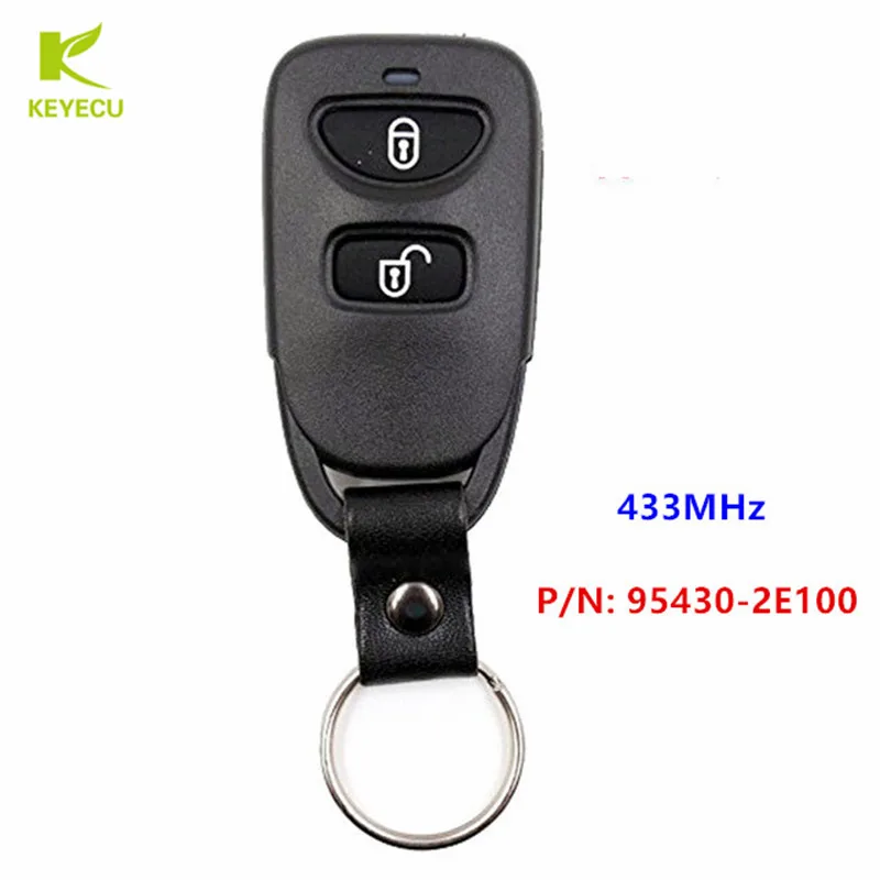 KEYECU 2 Button Replacement Keyless Entry Remote Control Car Key Fob 433MHz for Hyundai Tucson 2008-2009 P/N: 95430-2E100
KEYECU 2 Button Replacement Keyless Entry Remote Control Car Key Fob 433MHz for Hyundai Tucson 2008-2009 P/N: 95430-2E100
