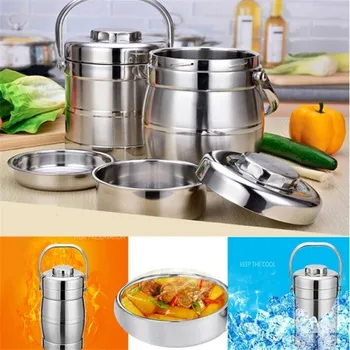 Portable 3 Layer Double Layer Stainless Steel Thermal Lunch Boxs Thermal Bento Box Leak-Proof Seal Vacuum Pot Food Container
Portable 3 Layer Double Layer Stainless Steel Thermal Lunch Boxs Thermal Bento Box Leak-Proof Seal Vacuum Pot Food Container
