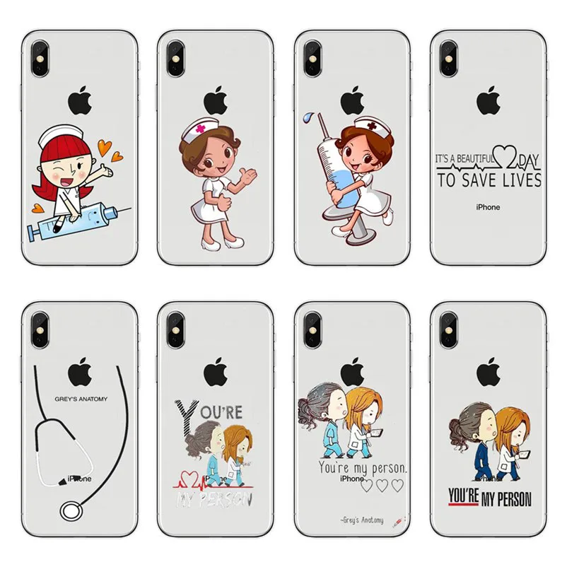 

You're My Person Greys Anatomy New Arrivals Original Phone Soft transparent silicone TPU Cover Case For iPhone 4 5 6 7 8 Plus X