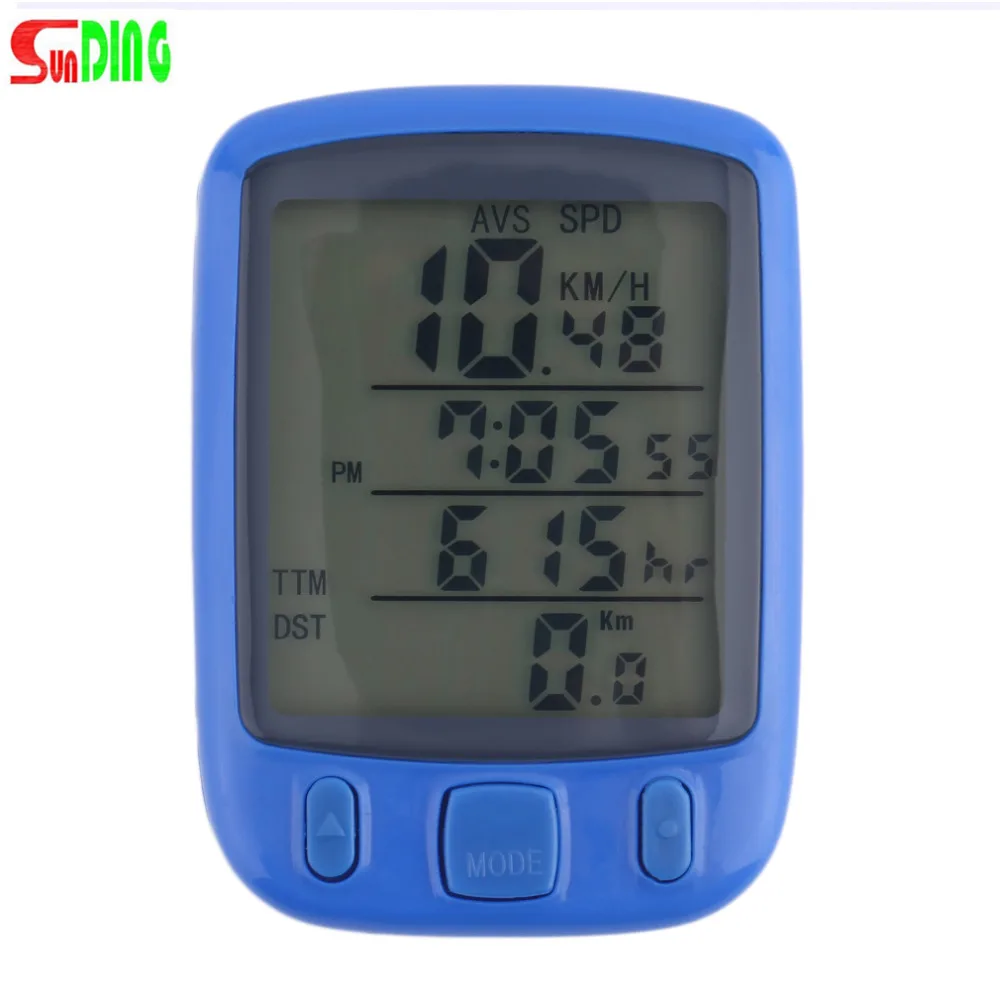 

1pc SunDing SD 563B Waterproof LCD Display Cycling Bike Bicycle Computer Odometer Speedometer with Green Backlight