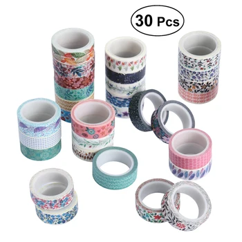 30 Rolls Pattern Decorative Tape Washi Masking Tape Scrapbooking DIY Crafts Gift Wrapping (As shown)
30 Rolls Pattern Decorative Tape Washi Masking Tape Scrapbooking DIY Crafts Gift Wrapping (As shown)