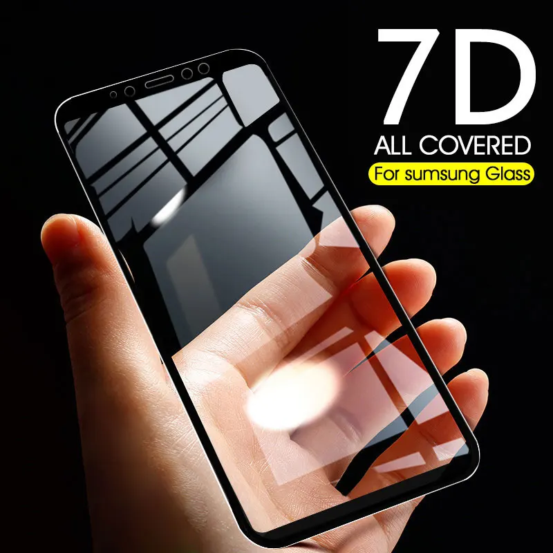 7D Tempered Protective Glass on the for Samsung Galaxy J4 J6 Plus J8 A8 A6 A7 2018 Screen Protector Film | Мобильные телефоны и