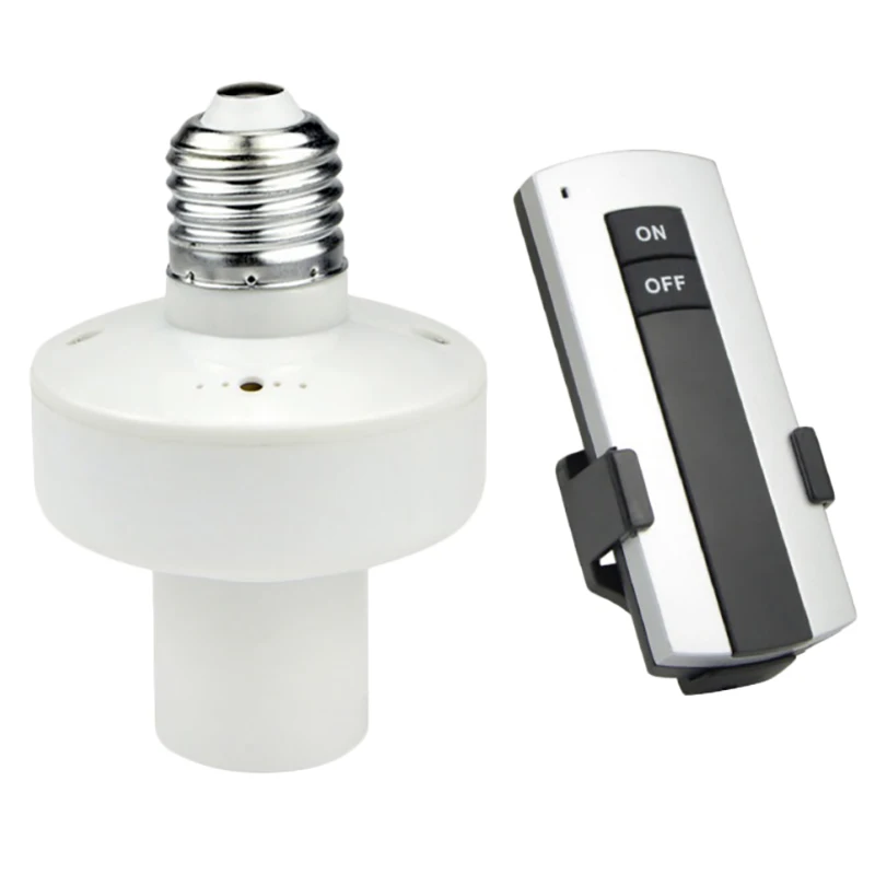 E27 Screw Wireless Remote Control Light Lamp Bulb Holder Cap Socket Switch On Off Easy Installation Ac 180~250V
E27 Screw Wireless Remote Control Light Lamp Bulb Holder Cap Socket Switch On Off Easy Installation Ac 180~250V