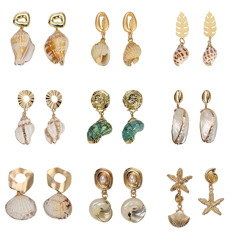 Sale Irregular Conch Starfish Women Earrings Vintage Sea Drop Earrings Bohemian Summer Beach Shell Jewelry
Sale Irregular Conch Starfish Women Earrings Vintage Sea Drop Earrings Bohemian Summer Beach Shell Jewelry