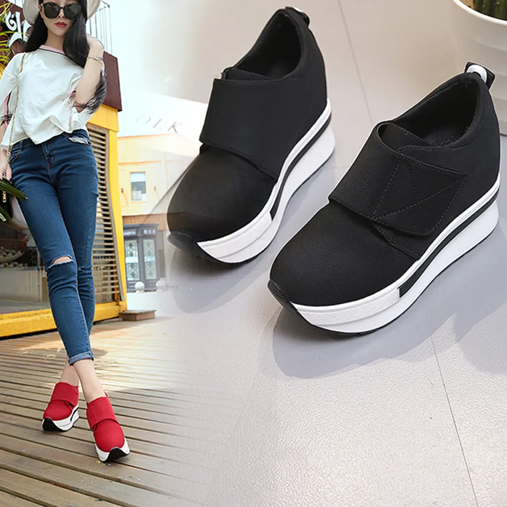 Wedges Boots Hook & Loop Platform Shoes Slip On Women Ankle Boots Fashion Casual platform Shoes black red plus size
Wedges Boots Hook & Loop Platform Shoes Slip On Women Ankle Boots Fashion Casual platform Shoes black red plus size