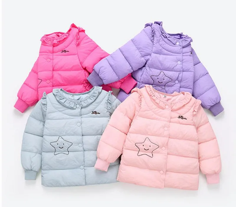 CROAL CHERIE Ruffle Kids Girls Winter Jacket And Coats Warm Princess Winter Parkas Thicken Children Clothing Snowsuit 80-130cm (1)