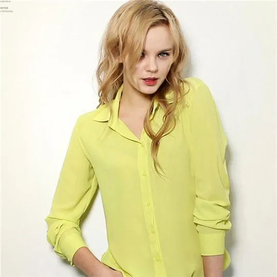 new europe and america women solid color pointed collar long sleeve plus-size chifffon shirt
new europe and america women solid color pointed collar long sleeve plus-size chifffon shirt