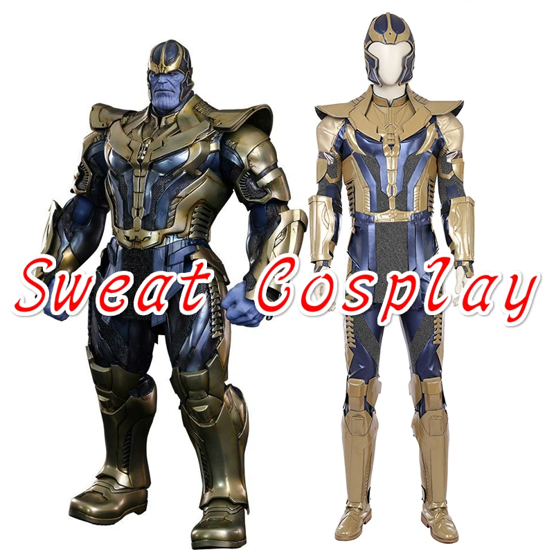 

High Quality Avengers Infinity War Thanos Costume Carnival Halloween Cosplay Costume Adult Men Cosplay Thanos Battle suit helmet