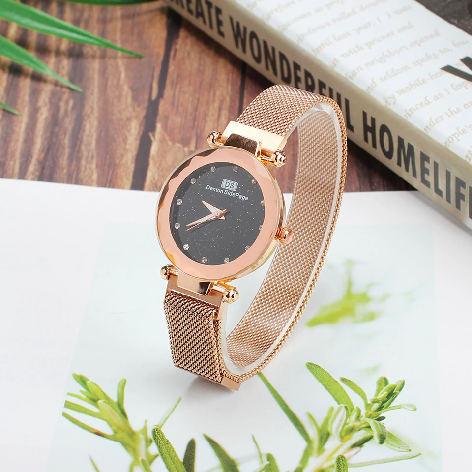 Hot Sale Starry Sky Watch Women's Luxury Magnetic Magnet Buckle Quartz Wristwatch Geometric Surface Female Diamond Watches
Hot Sale Starry Sky Watch Women's Luxury Magnetic Magnet Buckle Quartz Wristwatch Geometric Surface Female Diamond Watches