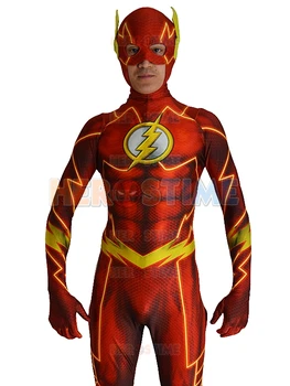 Newest Flash Costume Spandex 3D Shade Fullbody Halloween And Cosplay Flash Superhero Costumes The Most Classic Zentai Suit
Newest Flash Costume Spandex 3D Shade Fullbody Halloween And Cosplay Flash Superhero Costumes The Most Classic Zentai Suit