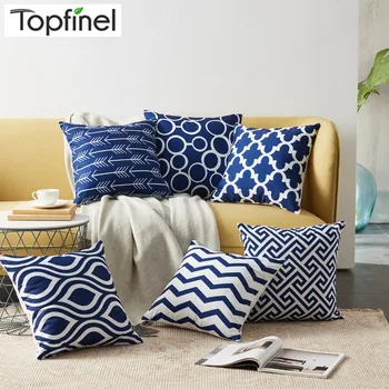 Topfinel Cushion Covers Navy Cotton Linen Geometric Decorative Throw Pillows Pillowcases For Sofa Chair Seat Car Outdoor
Topfinel Cushion Covers Navy Cotton Linen Geometric Decorative Throw Pillows Pillowcases For Sofa Chair Seat Car Outdoor