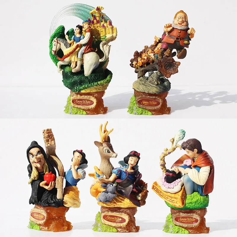 5Pcs/Lot Fairy Tail Snow White Princess And Seven Dwarfs Vicious Queen 5 Scenarios PVC Figure Dolls Great Gift With Box
5Pcs/Lot Fairy Tail Snow White Princess And Seven Dwarfs Vicious Queen 5 Scenarios PVC Figure Dolls Great Gift With Box