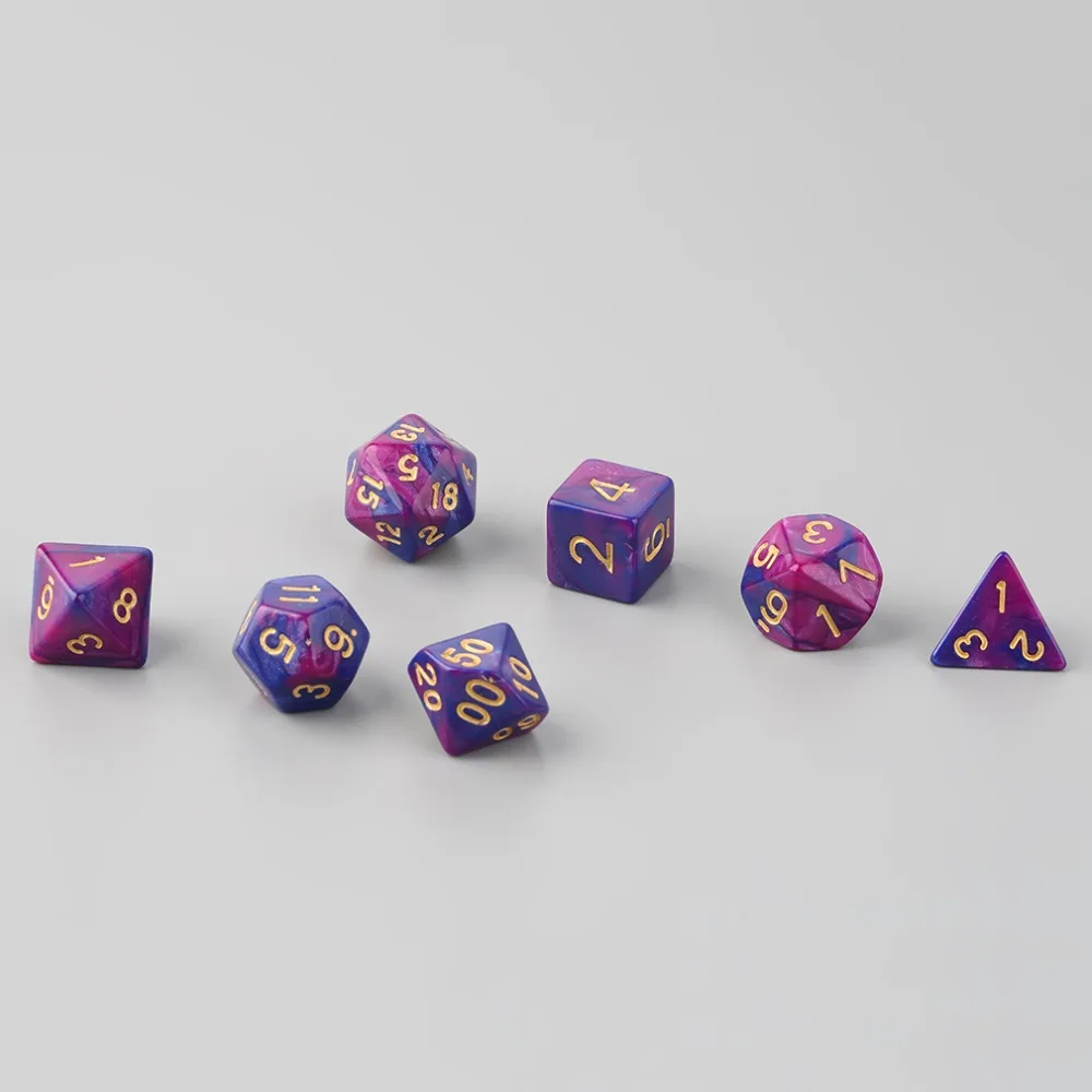 Hot selling 1 set/7pcs Multi Sided Game Role Playing Dual Color Dices D4 D6 D8 D10 D12 D20 Wholesale
Hot selling 1 set/7pcs Multi Sided Game Role Playing Dual Color Dices D4 D6 D8 D10 D12 D20 Wholesale