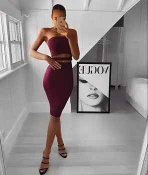 Summer Dress Women Vestidos Fashion Sexy Strapless Wine Red Black Bandage Dress 2019 Knee Length Celebrity Party Dresses
Summer Dress Women Vestidos Fashion Sexy Strapless Wine Red Black Bandage Dress 2019 Knee Length Celebrity Party Dresses