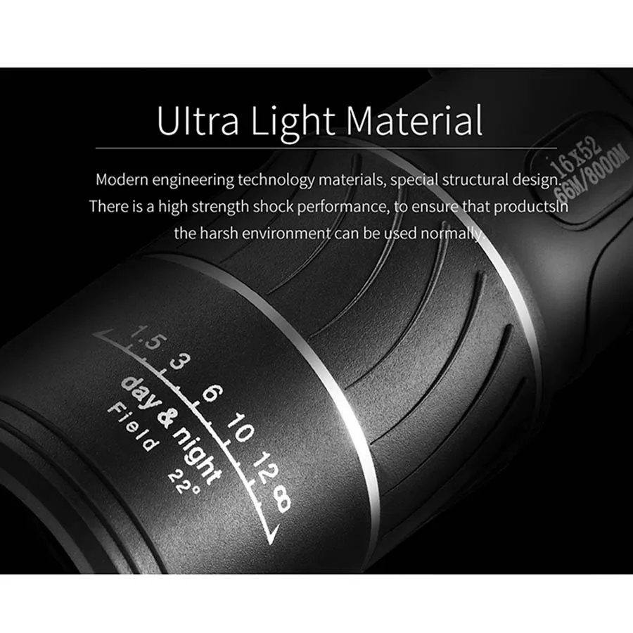 16X52 Dual Focus Telescope Lens Mobile Phone Camera Zoom Telephoto Lens Night Vision Camping Outdoor Fishing Travel with Tripod (3)