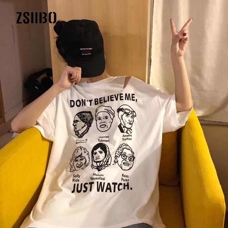 Summer Korea hole ulzzang summer new sweet tops large size loose cartoon letter print Harajuku short sleeve fun Cotton T-shirt
Summer Korea hole ulzzang summer new sweet tops large size loose cartoon letter print Harajuku short sleeve fun Cotton T-shirt