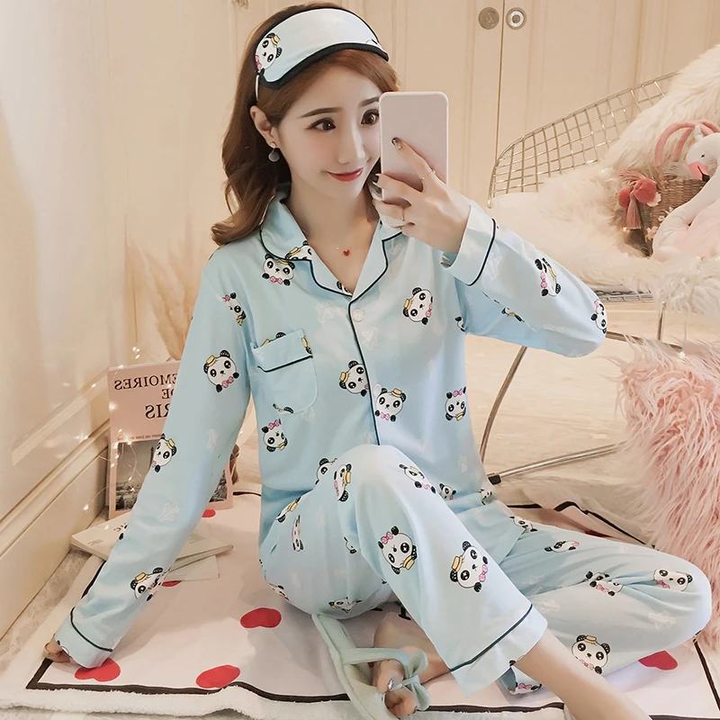Girls Cute Cartoon Print Pajama Sets for Women New Spring Autumn Long Sleeve Pyjama Pijama Mujer Sleepwear Homewear Home Clothes
Girls Cute Cartoon Print Pajama Sets for Women New Spring Autumn Long Sleeve Pyjama Pijama Mujer Sleepwear Homewear Home Clothes