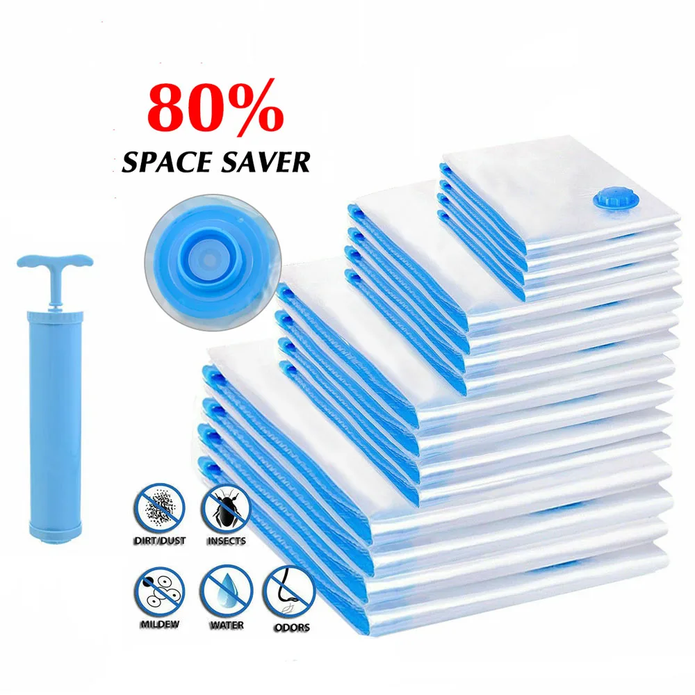 Hifuar 2/10pcs Vacuum Bag For Clothes Package Compressed Organizer For Wardrobe Space Saver Clear Seal Bag Foldable Storage Bag
Hifuar 2/10pcs Vacuum Bag For Clothes Package Compressed Organizer For Wardrobe Space Saver Clear Seal Bag Foldable Storage Bag