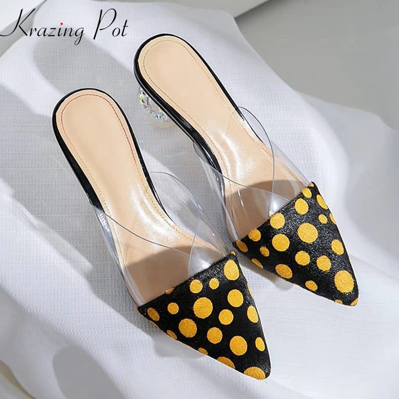 Krazing Pot 2019 horsehair prints fur jelly sandals gorgeous pointed toe slip on strange design rhinestone high heels mules L73
Krazing Pot 2019 horsehair prints fur jelly sandals gorgeous pointed toe slip on strange design rhinestone high heels mules L73