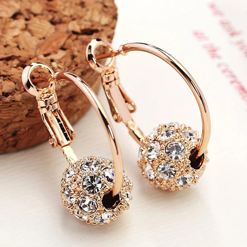 Gold with clear crystals