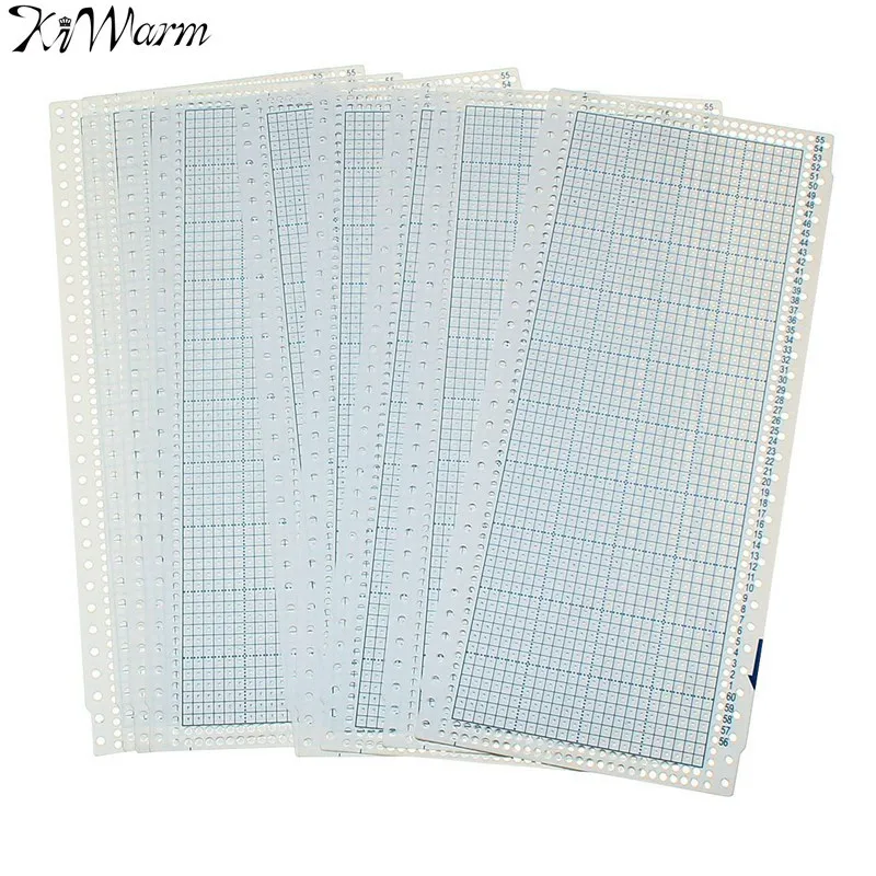 KiWarm 10sheet 24 Stitch Punch Card and 2 Plastic Clips for Knitting Machines Punch Cards DIY Sweater Hand Crafts Accessory
KiWarm 10sheet 24 Stitch Punch Card and 2 Plastic Clips for Knitting Machines Punch Cards DIY Sweater Hand Crafts Accessory