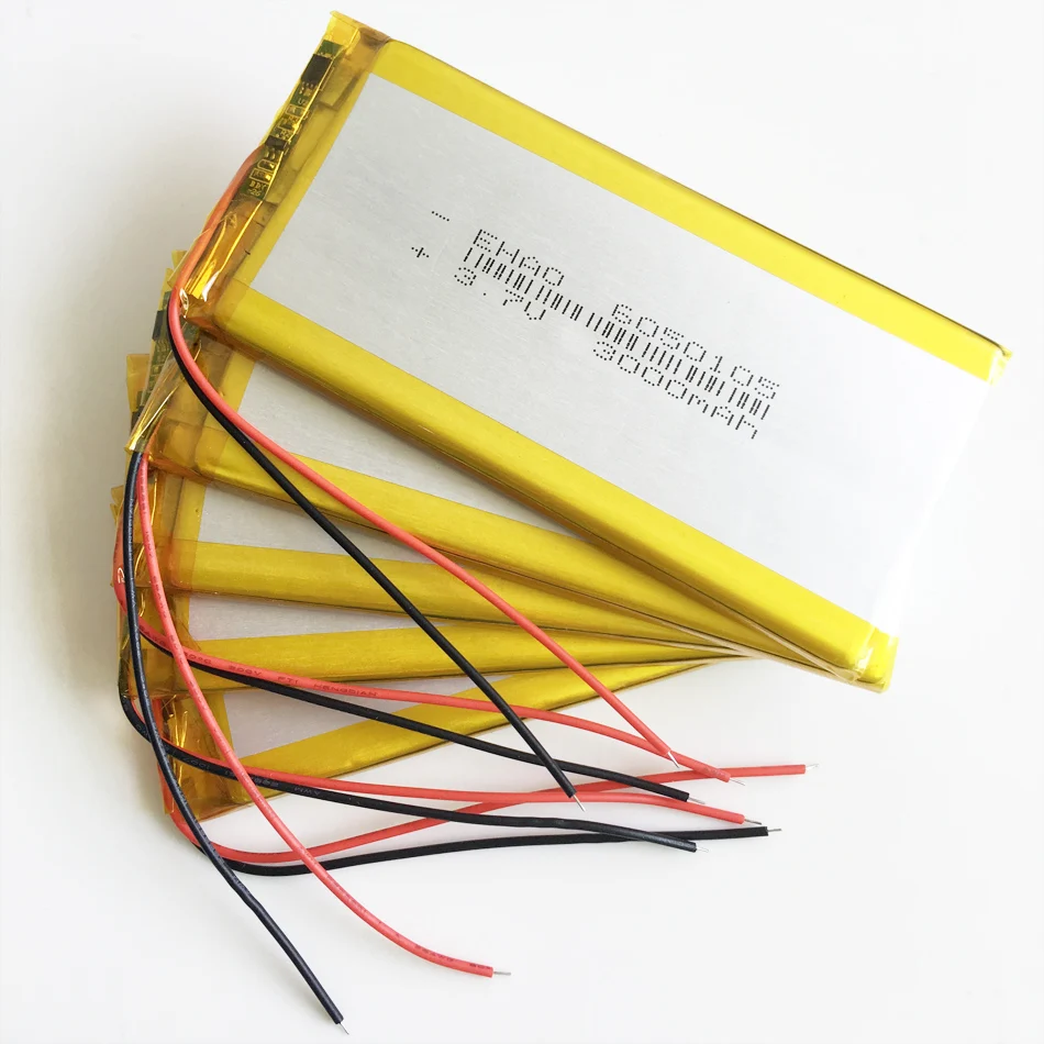 5 pcs 3.7V 3000mAh 6050105 Polymer Lithium Li-Po Rechargeable Battery For GPS PSP DVD E-book Tablet PC power bank speaker camera
5 pcs 3.7V 3000mAh 6050105 Polymer Lithium Li-Po Rechargeable Battery For GPS PSP DVD E-book Tablet PC power bank speaker camera