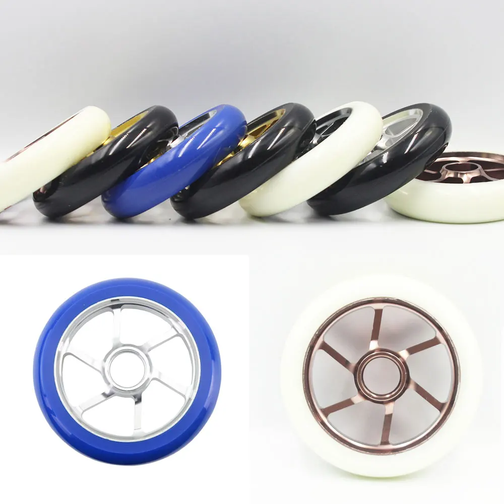 2PCS Stunt Scooter Wheels High elasticity PU Aluminium Alloy Steel Hub Scooter Wheel High elasticity Steel Hub Wheel 110mm 125mm
2PCS Stunt Scooter Wheels High elasticity PU Aluminium Alloy Steel Hub Scooter Wheel High elasticity Steel Hub Wheel 110mm 125mm