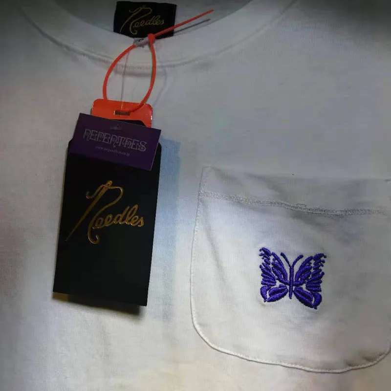 AWGE Needles T-shirts Men Women Better quality pocket Butterfly Embroidery Needles T-shirt 3 Butterflies AWGE Tee
AWGE Needles T-shirts Men Women Better quality pocket Butterfly Embroidery Needles T-shirt 3 Butterflies AWGE Tee