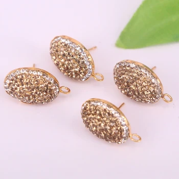 Gold Color 10Pair fashion rhinestone pave oval shaped stud earring findings,earrings accessories
Gold Color 10Pair fashion rhinestone pave oval shaped stud earring findings,earrings accessories