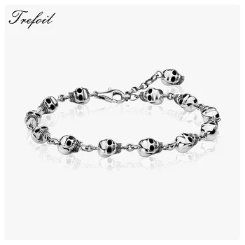 Link Chain Bracelets Skull with Extend Chain, 2019 New Blackened Silver Fashion Jewelry Punk Gift for Men Boy Women Girls
Link Chain Bracelets Skull with Extend Chain, 2019 New Blackened Silver Fashion Jewelry Punk Gift for Men Boy Women Girls