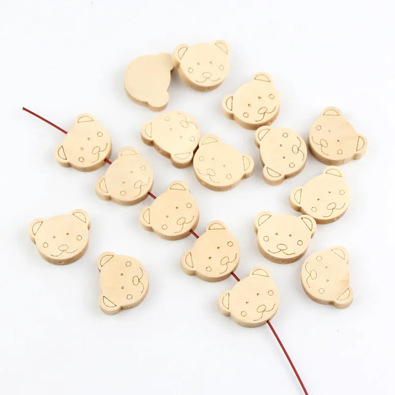 DIY 20pcs 24X20mm Wood Color Bear Shape Wood Beads for Jewelry Making Baby's Rattle Toys Pacifier Clip Wooden Beads
DIY 20pcs 24X20mm Wood Color Bear Shape Wood Beads for Jewelry Making Baby's Rattle Toys Pacifier Clip Wooden Beads