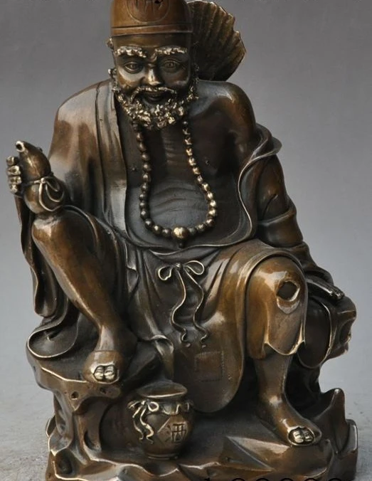 10"chinese folk myth Bronze Happy Fo JiGong Lohan Monk Buddha Fan Gourd Statue
10"chinese folk myth Bronze Happy Fo JiGong Lohan Monk Buddha Fan Gourd Statue