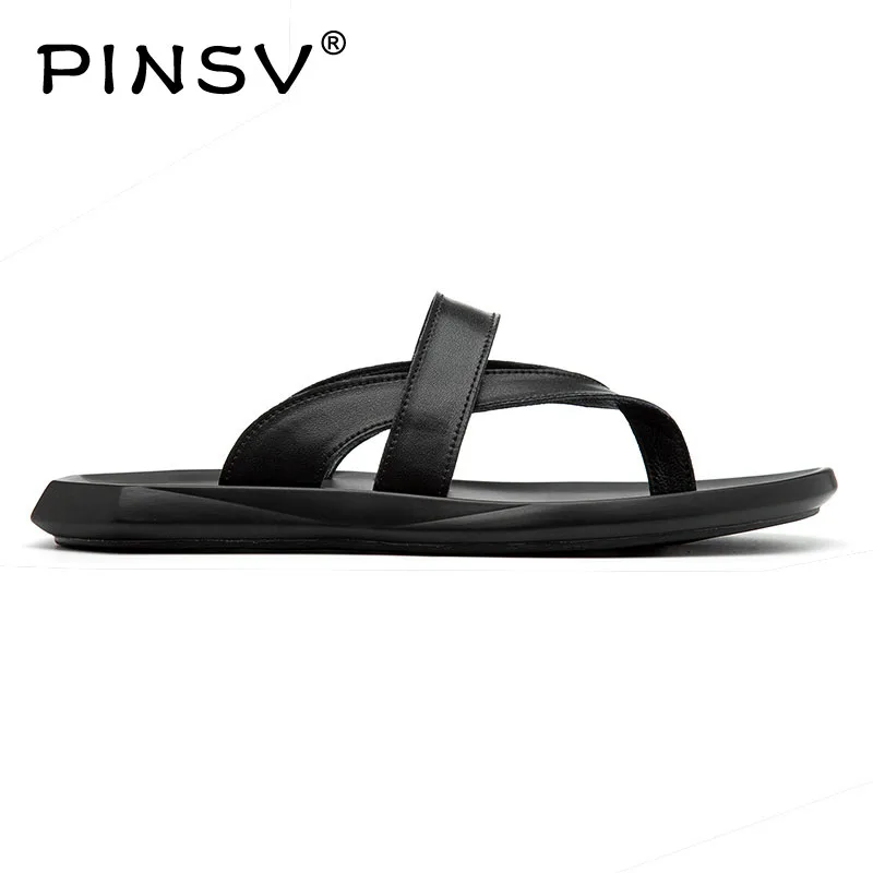 Pinsv летние мужские сандалии тапочки пляжная обувь двойного назначения sandalschinelo
