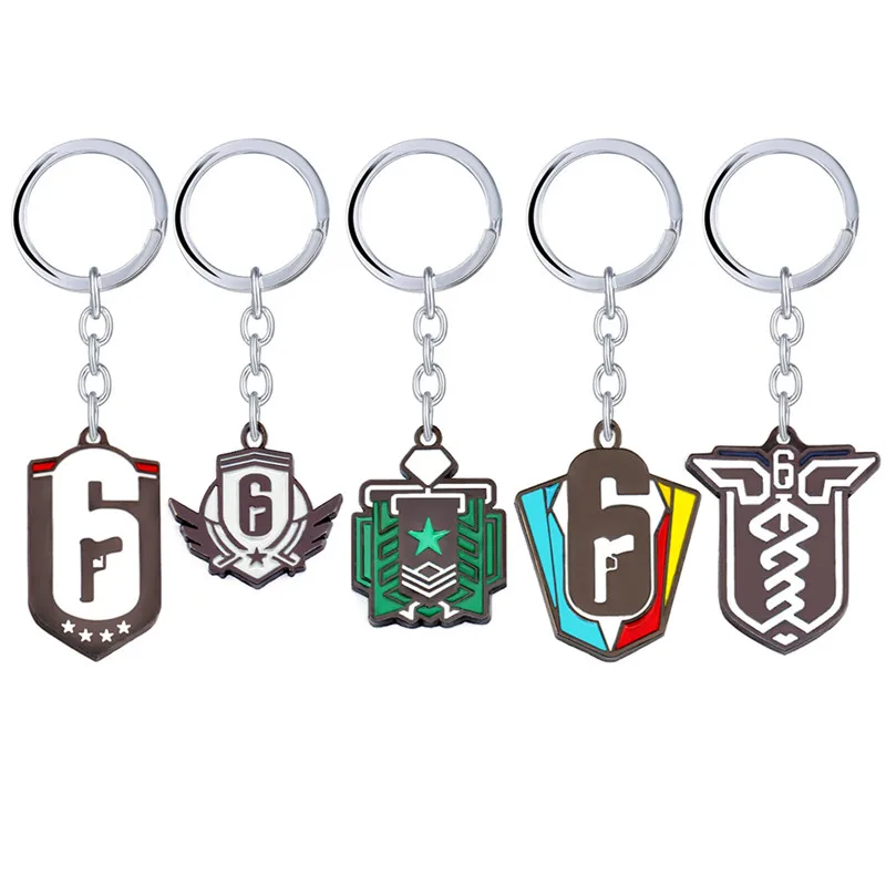New Game Rainbow 6 Siege Keychains Metal Keychain 5 Model Key Ring Chain Dog Tag llavero Souvenir Dropshipping Porte Clef
New Game Rainbow 6 Siege Keychains Metal Keychain 5 Model Key Ring Chain Dog Tag llavero Souvenir Dropshipping Porte Clef