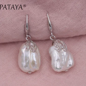 PATAYA New Arrivals Natural Irregular Big Pearl Dangle Earrings True White Gold Luxury Wedding Party Trendy Jewelry Accessories
PATAYA New Arrivals Natural Irregular Big Pearl Dangle Earrings True White Gold Luxury Wedding Party Trendy Jewelry Accessories
