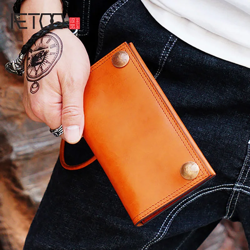 AETOO Vintage handmade wallet male long leather personality Korean version trend men's anti-theft function hand bag
AETOO Vintage handmade wallet male long leather personality Korean version trend men's anti-theft function hand bag