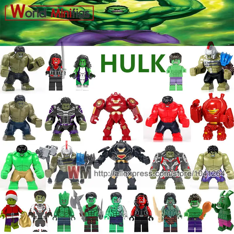 Single Marvel s 4 Endgame Big Size Green Hulk Bruce Banner Red She Hulk Building Blocks Toys Children Boy Gifts
Single Marvel s 4 Endgame Big Size Green Hulk Bruce Banner Red She Hulk Building Blocks Toys Children Boy Gifts