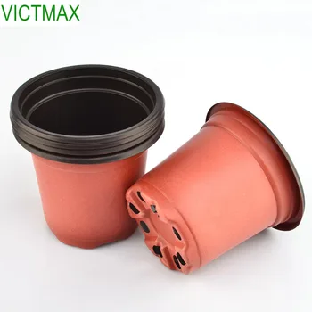 VICTMAX 50Pcs Round Plastic Flower Nursery Pots Garden Plant Grow Seeding Pot Planting Garden Decoration- Brown + Black
VICTMAX 50Pcs Round Plastic Flower Nursery Pots Garden Plant Grow Seeding Pot Planting Garden Decoration- Brown + Black