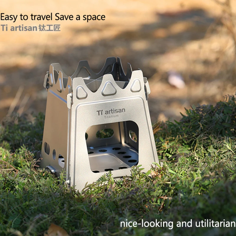 Tiartisan BBQ Stove Titanium Wood Burning Stove Portable Ultralight Firewood Stove Packbaking Camping Titanium Stove WS009MT
Tiartisan BBQ Stove Titanium Wood Burning Stove Portable Ultralight Firewood Stove Packbaking Camping Titanium Stove WS009MT