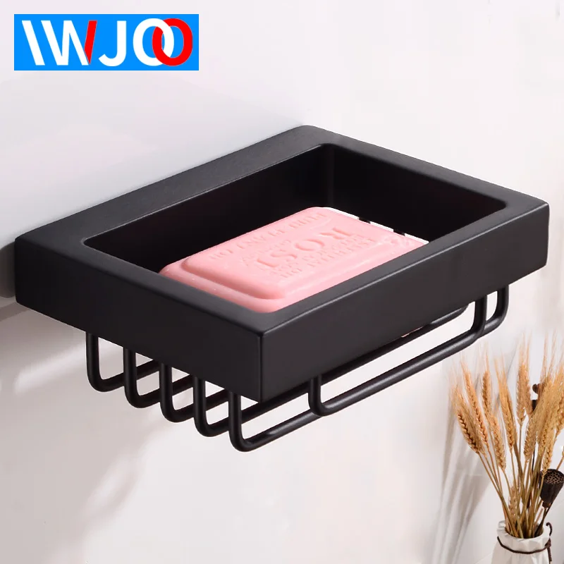 Bathroom Soap Dish Drain Black Soap Holder Shower Wall Mounted Aluminum Bathroom Shelves Soap Box Storage Rack Shampoo Basket 
Bathroom Soap Dish Drain Black Soap Holder Shower Wall Mounted Aluminum Bathroom Shelves Soap Box Storage Rack Shampoo Basket