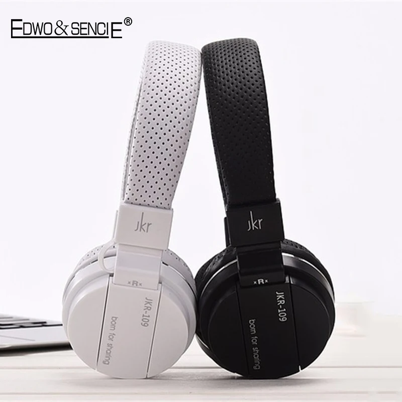 EDWO 109 Portable Wired font b Headphone b font Headset With Microphone Noise Cancelling Stereo Bass