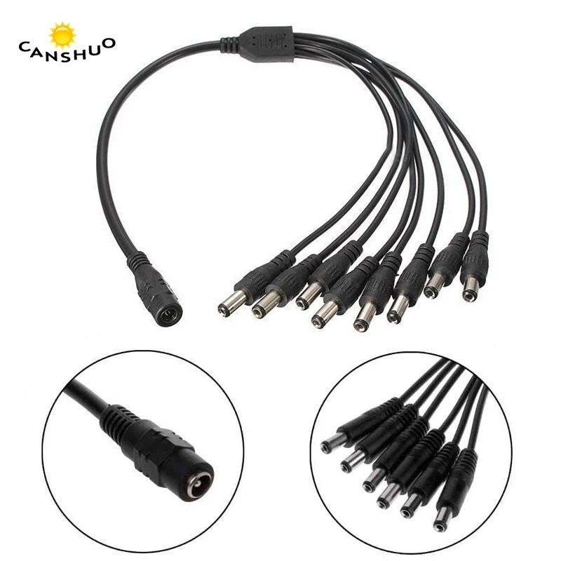 DC Power Jack Splitter Adapter Connector Cable 1 DC Female To 2 3 4 5 6 8 Male plug For CCTV Camera LED Strip Light DC connector
DC Power Jack Splitter Adapter Connector Cable 1 DC Female To 2 3 4 5 6 8 Male plug For CCTV Camera LED Strip Light DC connector