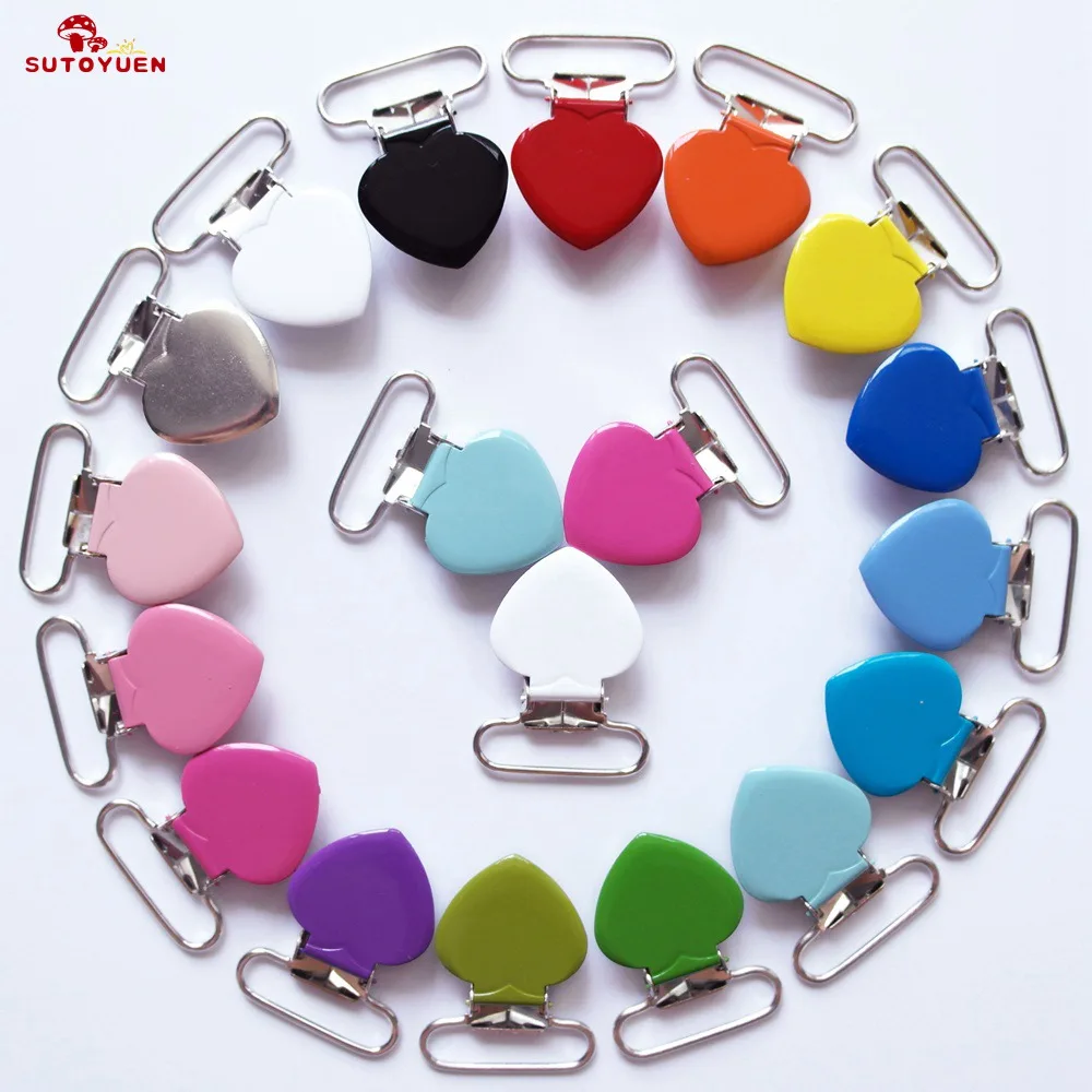 1'' 25mm Metal Clips for Suspender Belt Pacifier Clips Heart Enamel Suspender Clip Wholesale 50 Pcs Mix 16 Colors SUTOYUEN
1'' 25mm Metal Clips for Suspender Belt Pacifier Clips Heart Enamel Suspender Clip Wholesale 50 Pcs Mix 16 Colors SUTOYUEN