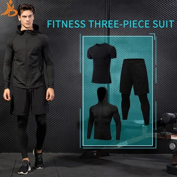 3 PCS Men Sports Sets Quick Drying Men's Running Suits Male Outdoor Jogger Sets Gym Fitness Training Clothing For Men Tees+Pants
3 PCS Men Sports Sets Quick Drying Men's Running Suits Male Outdoor Jogger Sets Gym Fitness Training Clothing For Men Tees+Pants