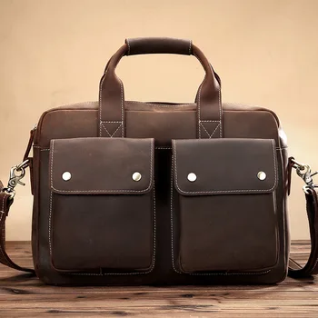 Crazy Horse Leather Casual Men's Bag Men's Handbag Shoulder Messenger Vintage Business Briefcase
Crazy Horse Leather Casual Men's Bag Men's Handbag Shoulder Messenger Vintage Business Briefcase