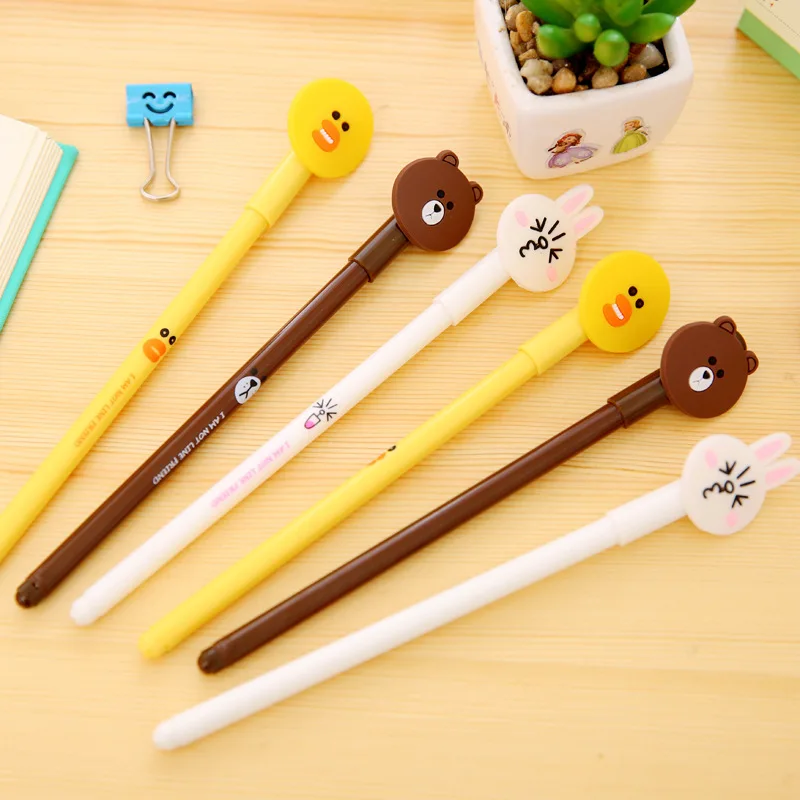 Kawaii Gel Pen Korean Cartoon Bear Rabbit Duck Stationery Store Item Lovely Cute School Office Supply Material Stationary Thing
Kawaii Gel Pen Korean Cartoon Bear Rabbit Duck Stationery Store Item Lovely Cute School Office Supply Material Stationary Thing